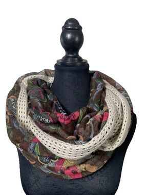 Sakroots Reversible Infinity Birds Peace Nature Print Scarf Bohemian Artsy